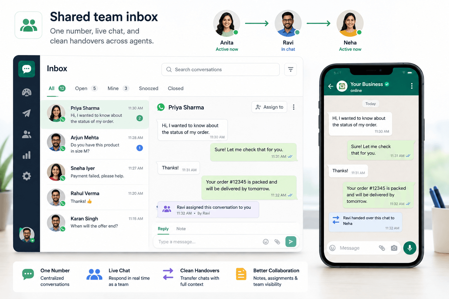 Shared team inbox screenshot